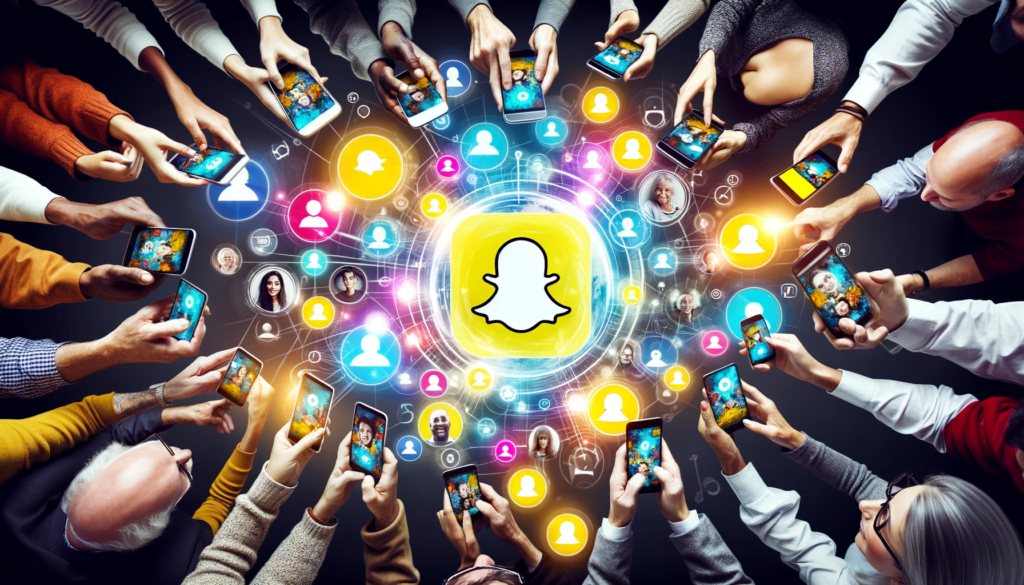 Snapchat User Demographics : Image depicting people of various ages using Snapchat, showcasing the app's widespread appeal.
