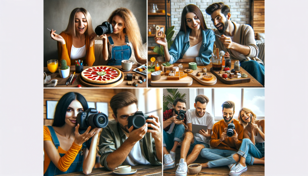 Evolution of Social Media Influencers : Influencers creating diverse content with photography, video, and blogs.