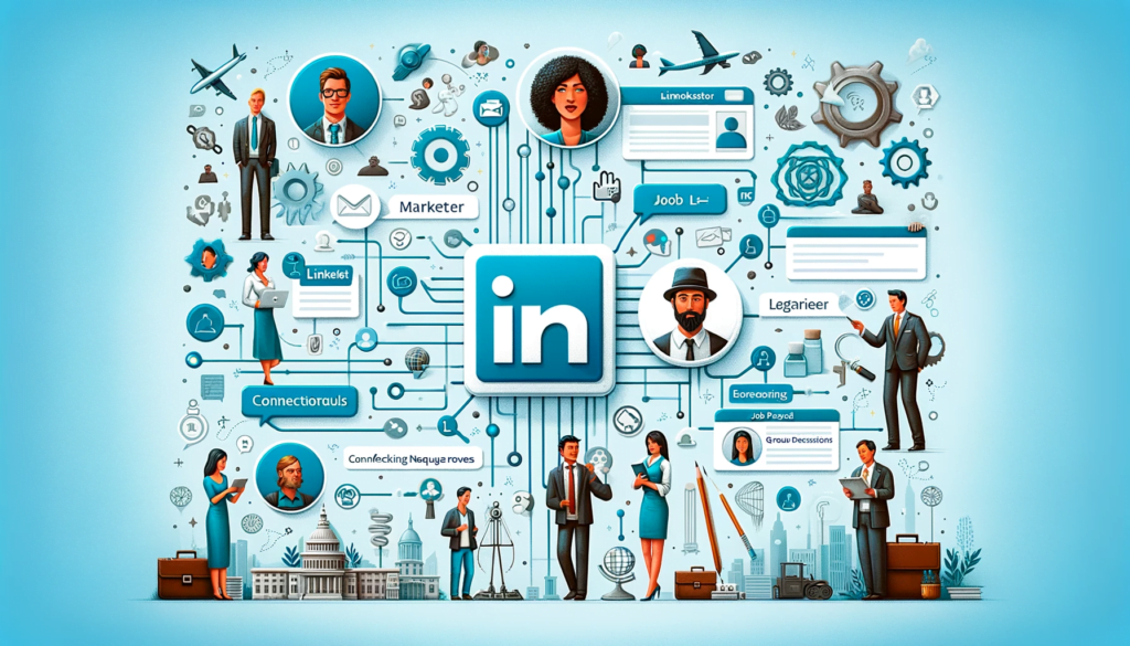 Diverse professional profiles on LinkedIn showcasing networking and job opportunities.