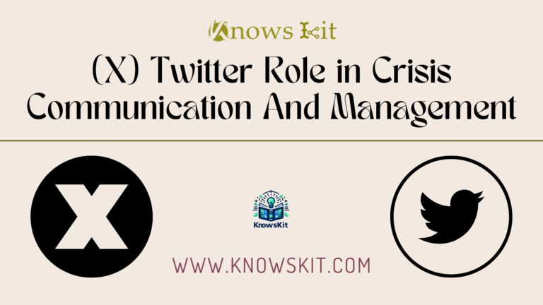 (X) Twitter Role in Crisis Communication And Management